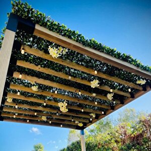 Iahşap 2.4 X 2.4 Metre Pergole Braket Seti 4 Ana Direkli - Izgaralı Pergole Seti