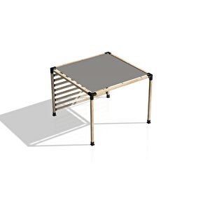 Iahşap 2.4 X 3 Metre Braket Seti 4 Ana Direkli Seperatörlü - Gölgelikli Pergole
