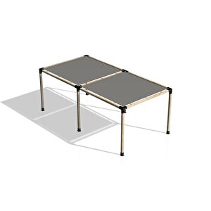 Iahşap 3.6 X 4.8 Metre Pergole Braket Seti 6 Ana Direkli Gölgelikli Pergole Braket Seti