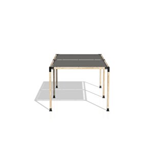 Iahşap 3.6 X 4.8 Metre Pergole Braket Seti 6 Ana Direkli Gölgelikli Pergole Braket Seti