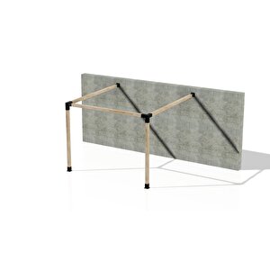 Iahşap 3 X 3 Metre Sundurma Pergole Braket Seti 2 Ana Direkli Üstü Açık Eğimli Sundurma