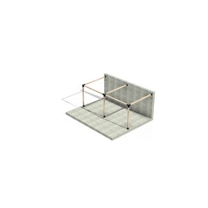 Iahşap Sundurma Pergola Braket Seti 3 Ana Direkli Üstü Açık Eğimli Sundurma | Ebat-3 X 4.8 Metre (yükseklik 250 Cm)