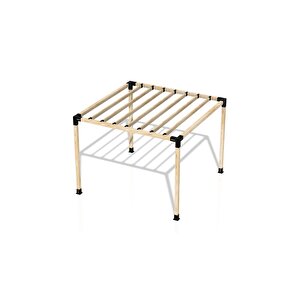 Iahşap 3.6 X 3.6 Metre Pergole Braket Seti 4 Ana Direkli - Izgaralı Pergole Seti