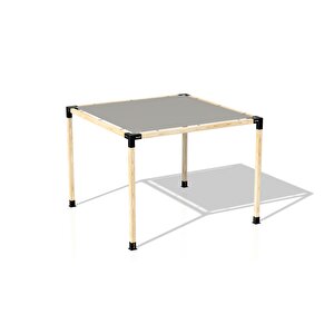 Iahşap 2.4 X 2.4 Metre Pergole Ahşap Direkler 4 Adet - Gölgelikli - Pergole Braket Seti