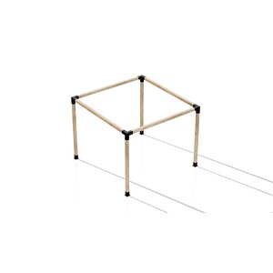 Iahşap 2.4 X 3 Metre Pergole Braket Seti 4 Ana Direkli Üstü Açık Eğimli Pergole Braket Seti