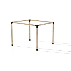 Iahşap 2.4 X 3 Metre Pergole Braket Seti 4 Ana Direkli Üstü Açık Eğimli Pergole Braket Seti