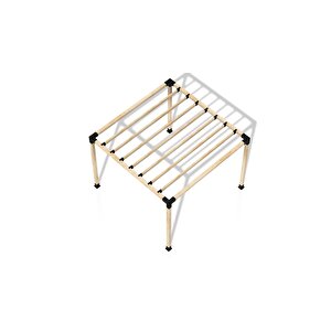 Iahşap 3 X 3.6 Metre Pergole Braket Seti 4 Ana Direkli - Izgaralı Pergole Seti