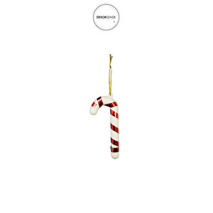 Yılbaşı Süsü 6'lı Mini Baston Kırmızı Beyaz 8 Cm