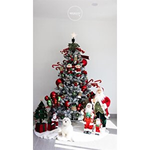 Yılbaşı Süsü 6'lı Top Kırmızı 4 Cm