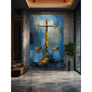Adalet Terazileri Kanvas; Avukat Ofis Dekoru; Hediye; Denge Tablosu