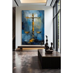 Adalet Terazileri Kanvas; Avukat Ofis Dekoru; Hediye; Denge Tablosu