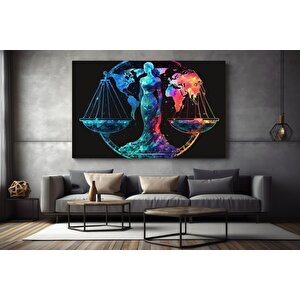 Adalet Terazileri Kanvas Sanatı; Denge Baskısı; Duvar Dekoru