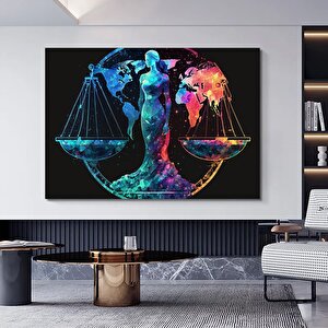 Adalet Terazileri Kanvas Sanatı; Denge Baskısı; Duvar Dekoru 60x120 cm