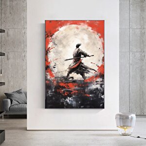 Yağlıboya Tarzı Samuray Kanvas Tablosu, Samuray Poster Ve Duvar Dekoru