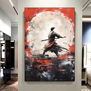 Yağlıboya Tarzı Samuray Kanvas Tablosu, Samuray Poster Ve Duvar Dekoru 70x100 cm