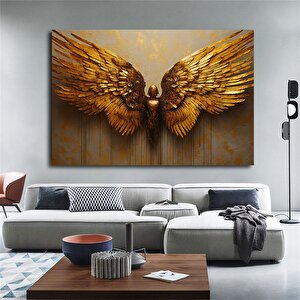 Altın Melek Kanatları Kanvas; Soyut Melek 20x30 cm