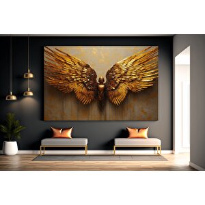 Altın Melek Kanatları Kanvas; Soyut Melek
