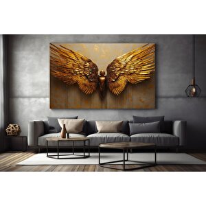 Altın Melek Kanatları Kanvas; Soyut Melek