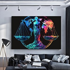 Adalet Terazileri Kanvas Sanatı; Denge Baskısı; Duvar Dekoru