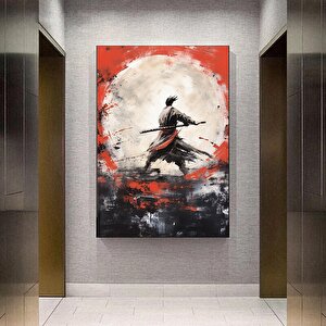 Yağlıboya Tarzı Samuray Kanvas Tablosu, Samuray Poster Ve Duvar Dekoru 60x90 cm