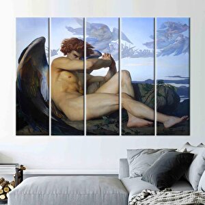 Düşmüş Melek Duvar Sanatı, Klasik Poster, Alexandre Cabanel Reprodüksiyon Tablosu 100x200 cm