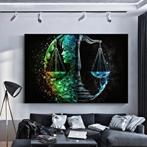 Adalet Terazisi Kanvas Sanatı. Adalet Dengesi Baskı Sanat Duvar Dekoru 20x30 cm