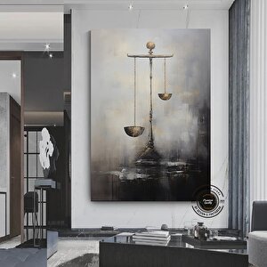 Adalet Terazisi Kanvas Sanatı; Avukat Ofis Duvar Dekoru; Baskılı Sanat; Avukat Hediyesi; Adalet Deng