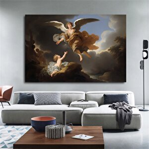 Koruyucu Melek Ve Bebek Kanvas; Klasik Poster 140x200 cm