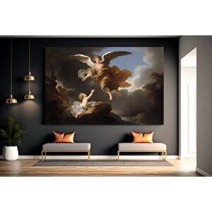 Koruyucu Melek Ve Bebek Kanvas; Klasik Poster 140x200 cm
