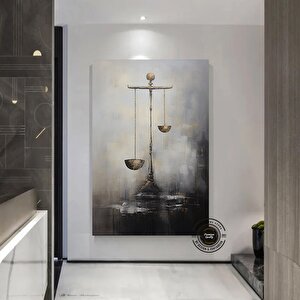 Adalet Terazisi Kanvas Sanatı; Avukat Ofis Duvar Dekoru; Baskılı Sanat; Avukat Hediyesi; Adalet Deng 30x40 cm