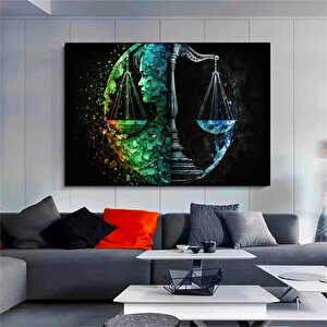 Adalet Terazisi Kanvas Sanatı. Adalet Dengesi Baskı Sanat Duvar Dekoru 70x150 cm