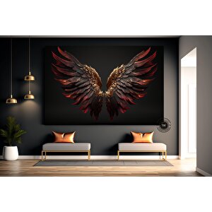 Soyut Melek Kanatları Poster; Kanvas 20x30 cm