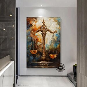 Adalet Terazileri Kanvas Sanatı; Avukat Ofis Dekoru; Hediye