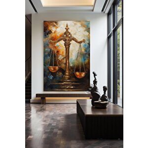 Adalet Terazileri Kanvas Sanatı; Avukat Ofis Dekoru; Hediye