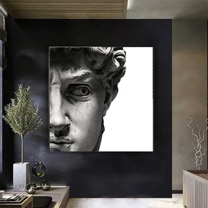 Apollon Dekor Posteri; İskandinav Siyah Beyaz Duvar Resmi; Modern Retro; Antik Roma Sütunu Figür Pos