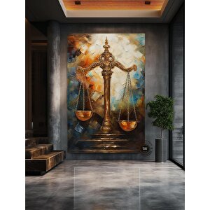 Adalet Terazileri Kanvas Sanatı; Avukat Ofis Dekoru; Hediye