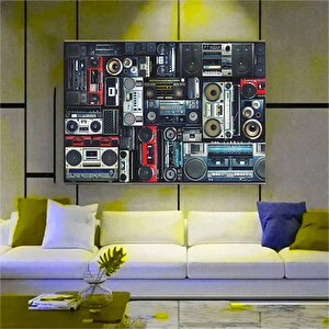 Retro Ses Kaseti Tuval Baskısı, Kaset Duvar Sanatı