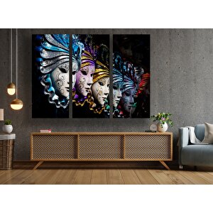 Renkli Maske Duvar Sanatı; Maskeli Baloya Özel