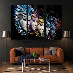 Renkli Maske Duvar Sanatı; Maskeli Baloya Özel