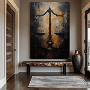 Adalet Terazisi Kanvas Sanatı; Avukat Ofis Duvar Dekoru; Baskılı Sanat; Avukat Hediyesi; Adalet Deng