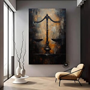 Adalet Terazisi Kanvas Sanatı; Avukat Ofis Duvar Dekoru; Baskılı Sanat; Avukat Hediyesi; Adalet Deng