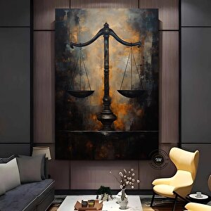Adalet Terazisi Kanvas Sanatı; Avukat Ofis Duvar Dekoru; Baskılı Sanat; Avukat Hediyesi; Adalet Deng