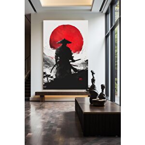 Samuray Sanatı; Japon Savaşçı Kanvas; Katana Duvar Dekoru