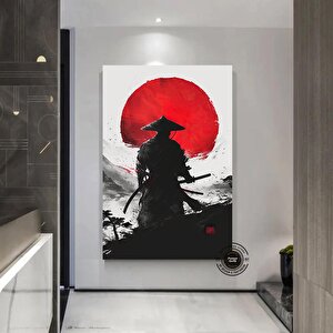 Samuray Sanatı; Japon Savaşçı Kanvas; Katana Duvar Dekoru