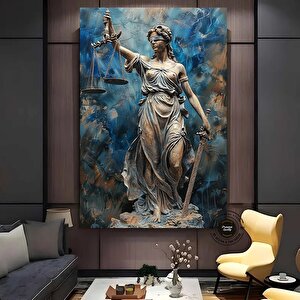 Adalet Terazisi Kanvası, Avukat Ofisi Duvar Dekoru, Avukatlar İçin Hediye Tablosu