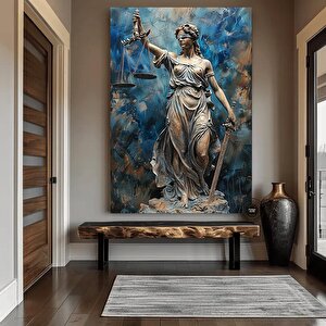 Adalet Terazisi Kanvası, Avukat Ofisi Duvar Dekoru, Avukatlar İçin Hediye Tablosu