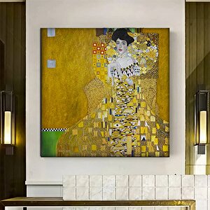 Gustav Klimt Kanvas; Emilie, Adele Ve Diğer Altın Kadın Portreleri 80x80 cm