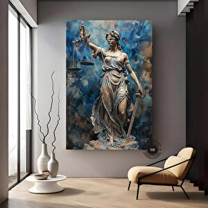 Adalet Terazisi Kanvası, Avukat Ofisi Duvar Dekoru, Avukatlar İçin Hediye Tablosu