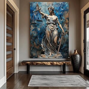 Adalet Terazisi Kanvası, Avukat Ofisi Duvar Dekoru, Avukatlar İçin Hediye Tablosu