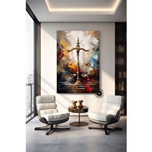 Adalet Terazileri Kanvas Sanatı; Avukat Ofis Dekoru; Hediye